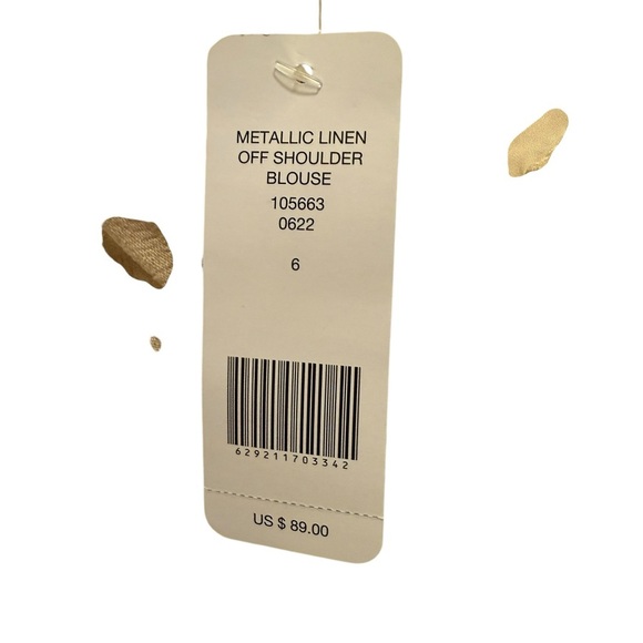 Bebe Elegant Cream Off-Shoulder Women's Top - Picture 8 of 16